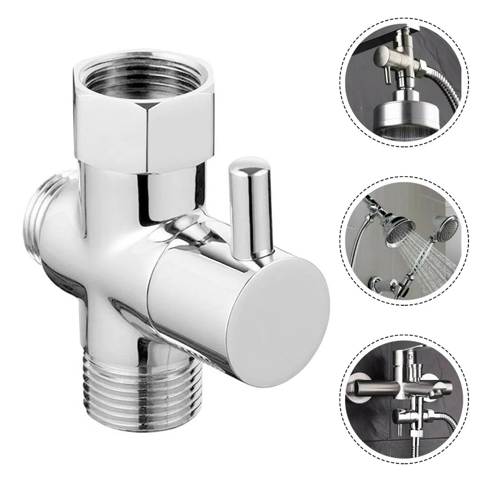 Chrome 3-Way WC Tap – 1/2
