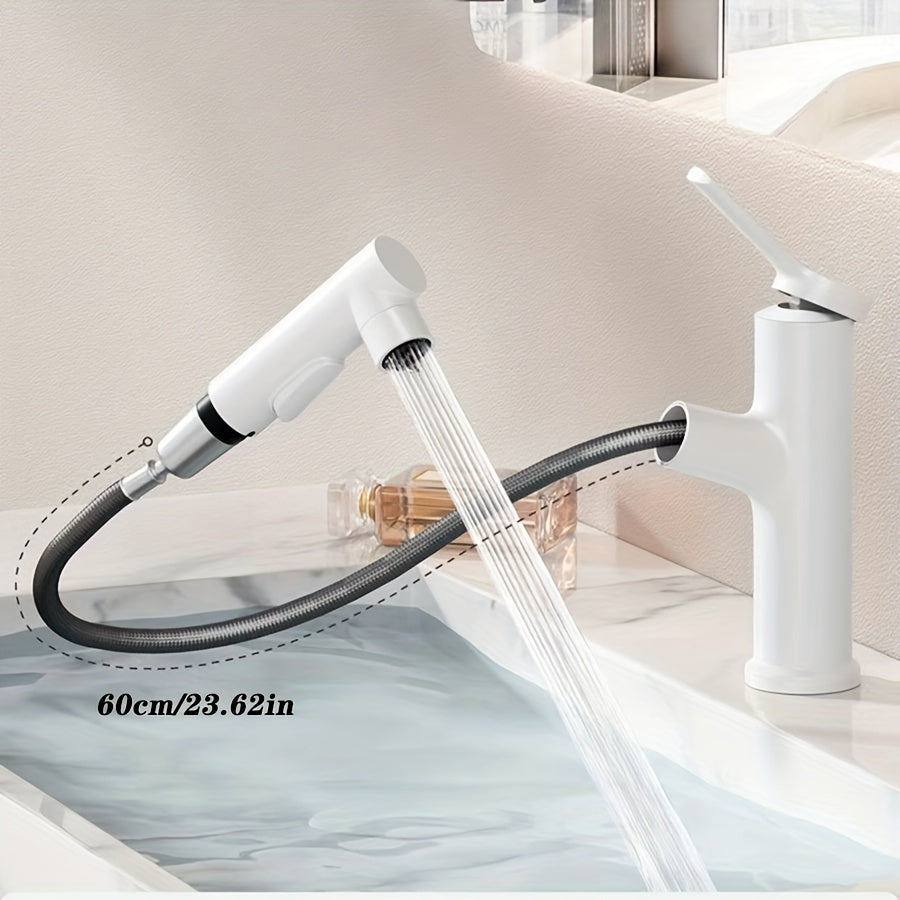Single Lever Basin Mixer Tap – White / Black / Chrome