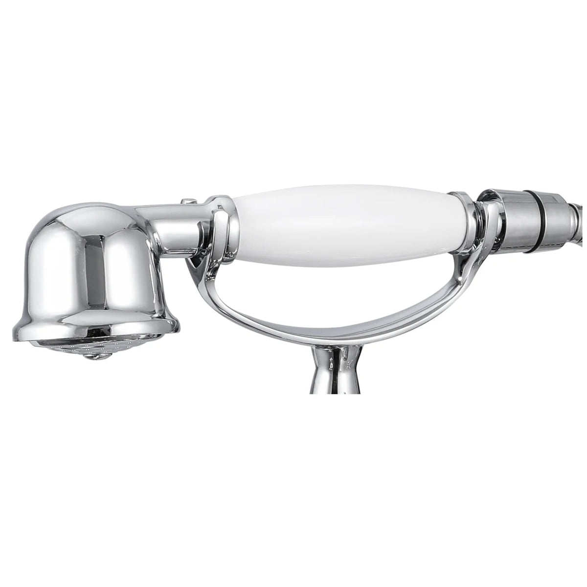 Chrome Retro Wall Mounted Bath Shower Mixer – Ceramic Handles