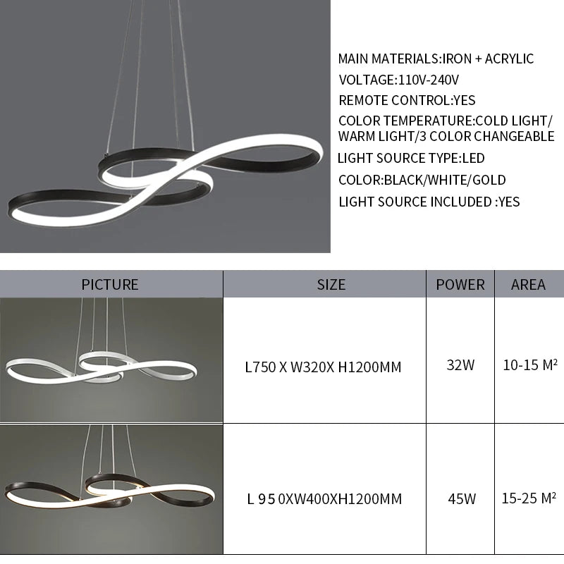 Kitchen Island Pendant Light – LED Loop Design