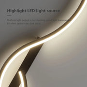 Modern LED Wall Light – Curved Wave Design