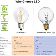 Outdoor Festoon Lights – G40 Globe Bulbs