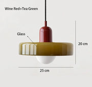 Bauhaus Pendant Light – Retro Glass Shade