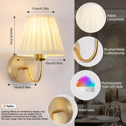 Battery Operated Wall Lights – Fabric Shade & Remote Control