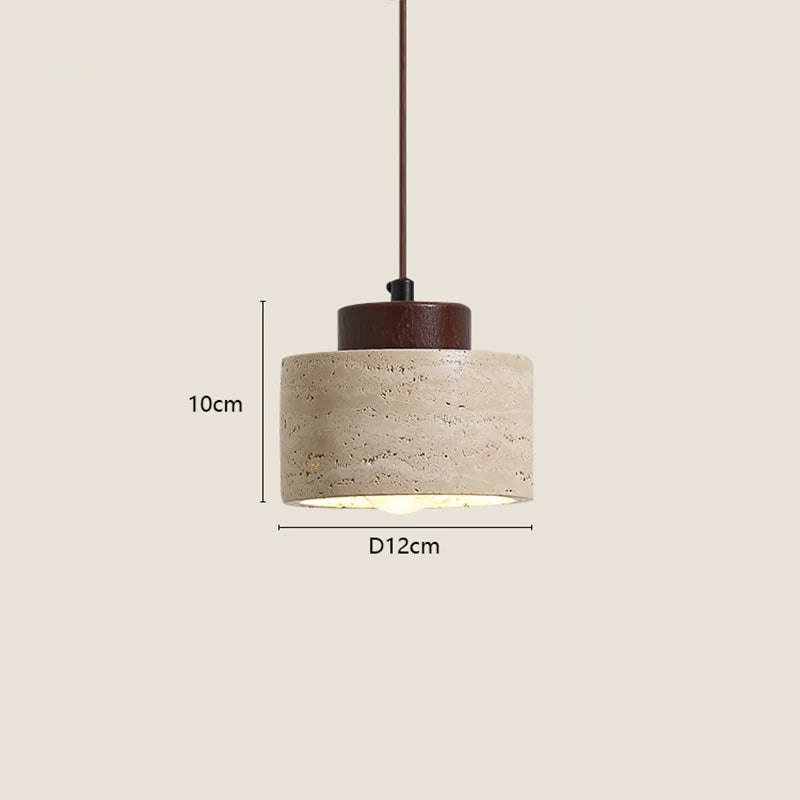 Travertine Pendant Light – Wabi-Sabi Design