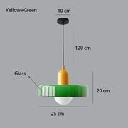 Bauhaus Pendant Light – Retro Glass Shade