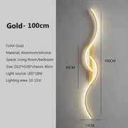 Modern LED Wall Light – Curved Wave Design