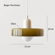 Bauhaus Pendant Light – Retro Glass Shade
