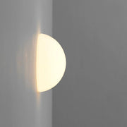 Globe Wall Light – White Glass & Concealed Base