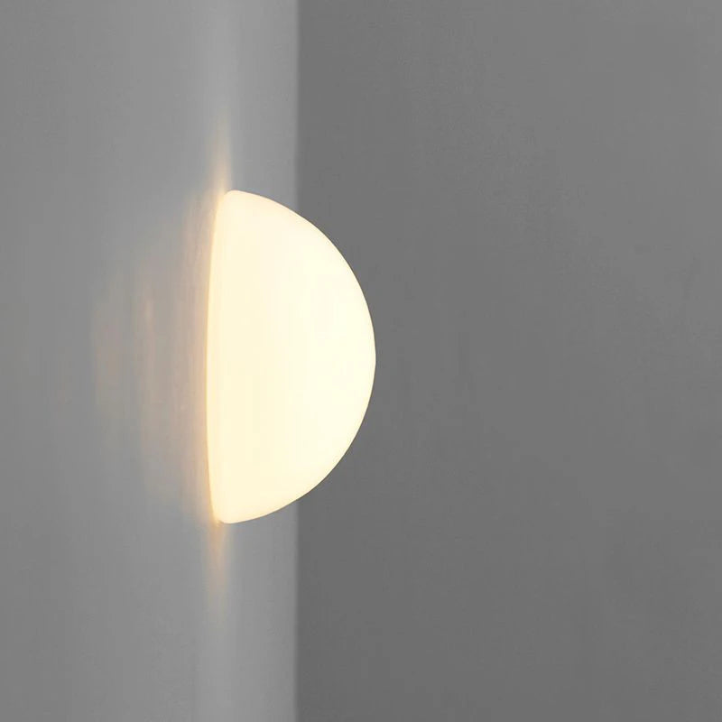 Globe Wall Light – White Glass & Concealed Base