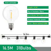 Outdoor Festoon Lights – G40 Globe Bulbs