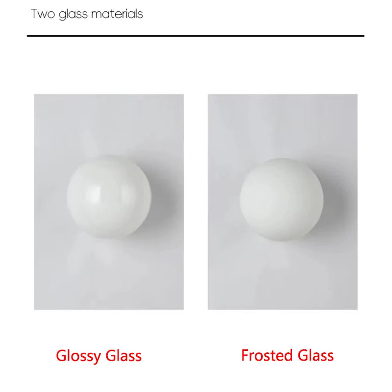 Globe Wall Light – White Glass & Concealed Base