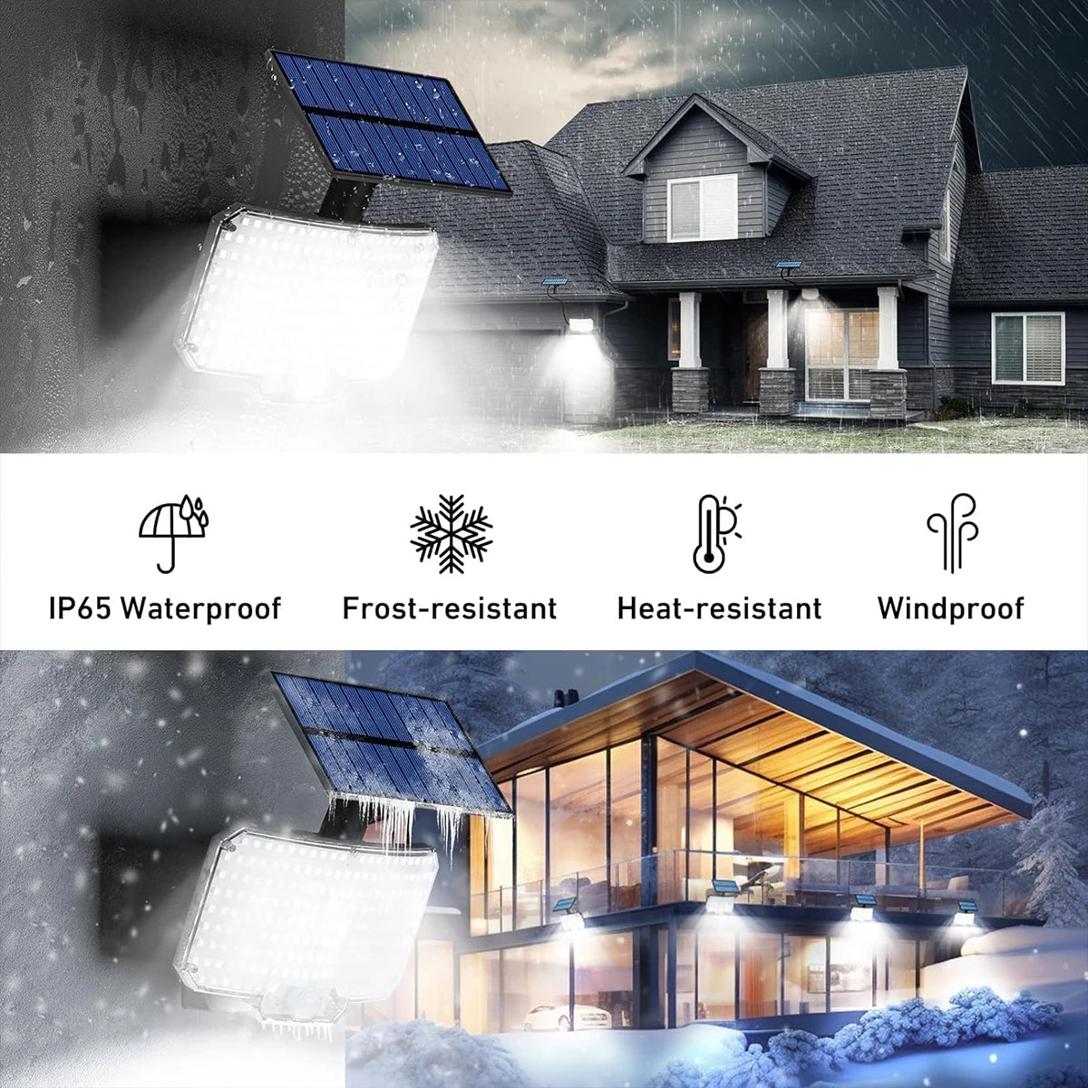 Solar Outdoor Wall Light with Motion Sensor & Remote Control