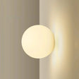 Globe Wall Light – White Glass & Concealed Base
