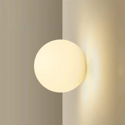 Globe Wall Light – White Glass & Concealed Base