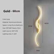 Modern LED Wall Light – Curved Wave Design