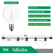 Outdoor Festoon Lights – G40 Globe Bulbs