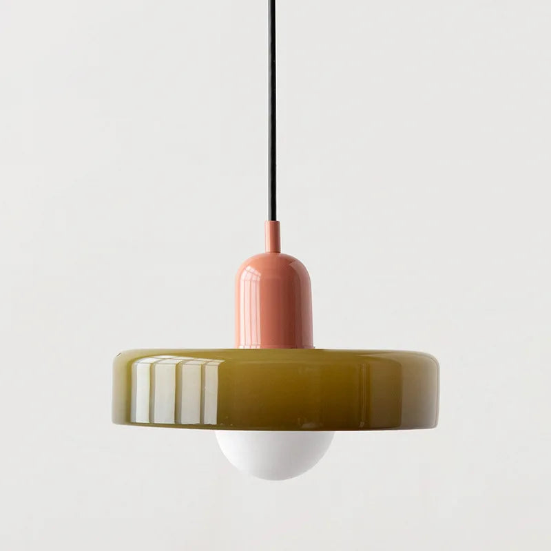 Bauhaus Pendant Light – Retro Glass Shade