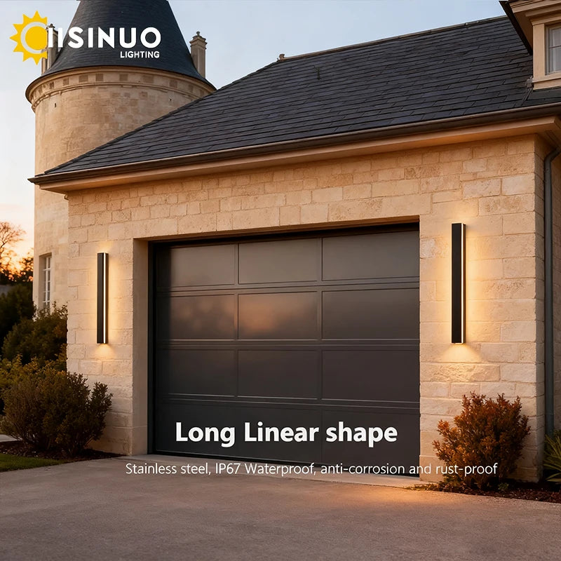Modern Outdoor Wall Light – Long Linear LED Design