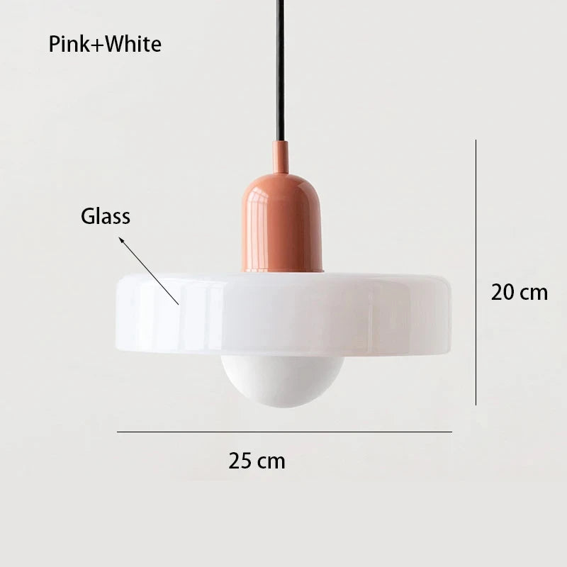 Bauhaus Pendant Light – Retro Glass Shade