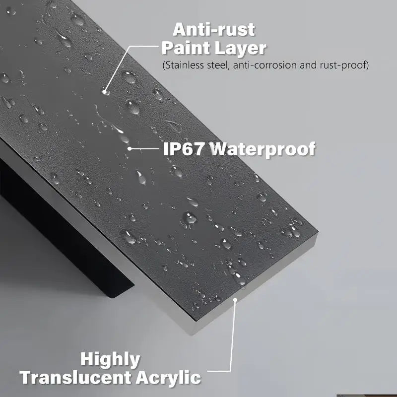 Modern Outdoor Wall Light – Long Linear LED Design