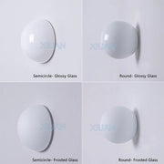 Globe Wall Light – White Glass & Concealed Base