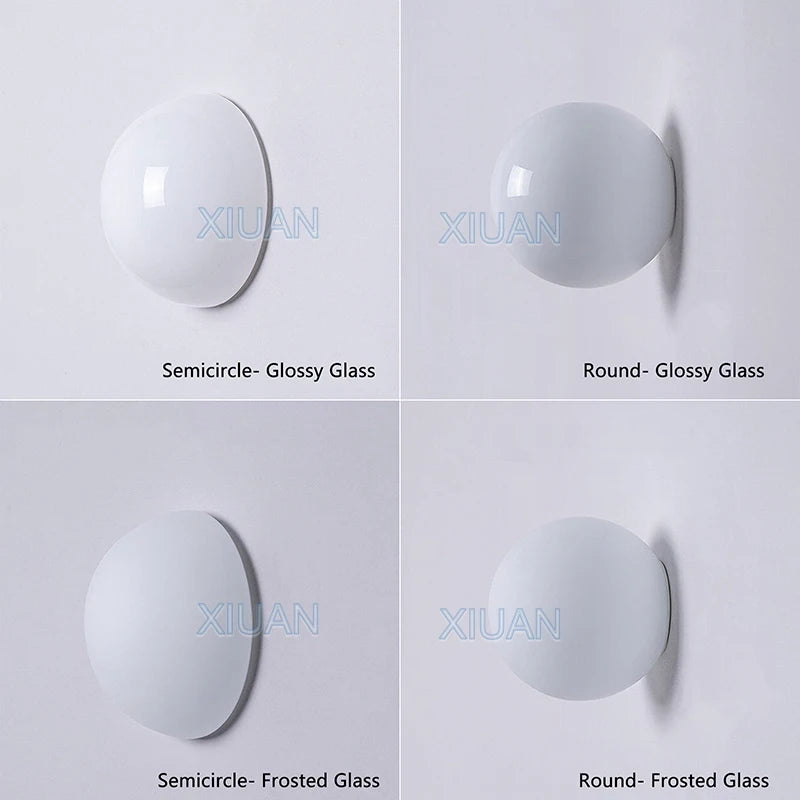 Globe Wall Light – White Glass & Concealed Base