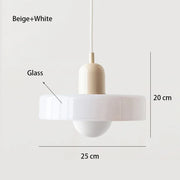 Bauhaus Pendant Light – Retro Glass Shade