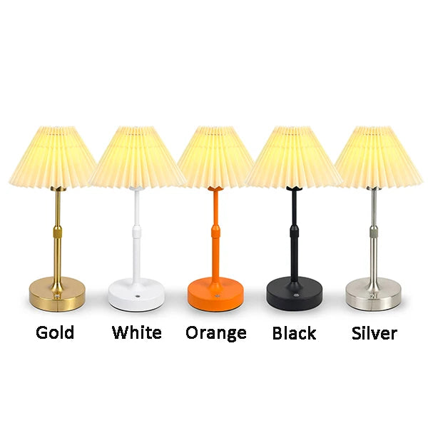 Rechargeable Table Lamp – Fabric Shade & Touch Control