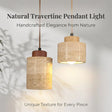 Travertine Pendant Light – Wabi-Sabi Design