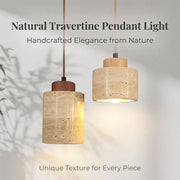Travertine Pendant Light – Wabi-Sabi Design