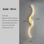 Modern LED Wall Light – Curved Wave Design