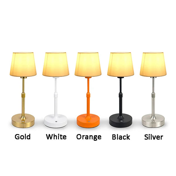 Rechargeable Table Lamp – Fabric Shade & Touch Control