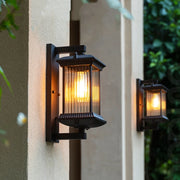 Outdoor Wall Lantern – Ribbed Glass