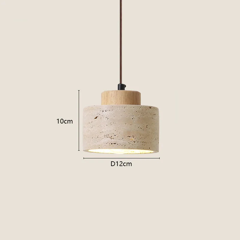 Travertine Pendant Light – Wabi-Sabi Design