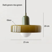 Bauhaus Pendant Light – Retro Glass Shade