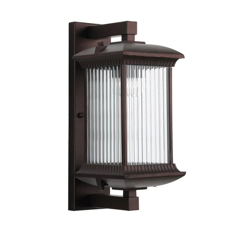 Outdoor Wall Lantern – Ribbed Glass