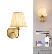 Battery Operated Wall Lights – Fabric Shade & Remote Control