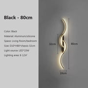 Modern LED Wall Light – Curved Wave Design