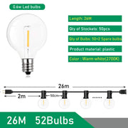 Outdoor Festoon Lights – G40 Globe Bulbs
