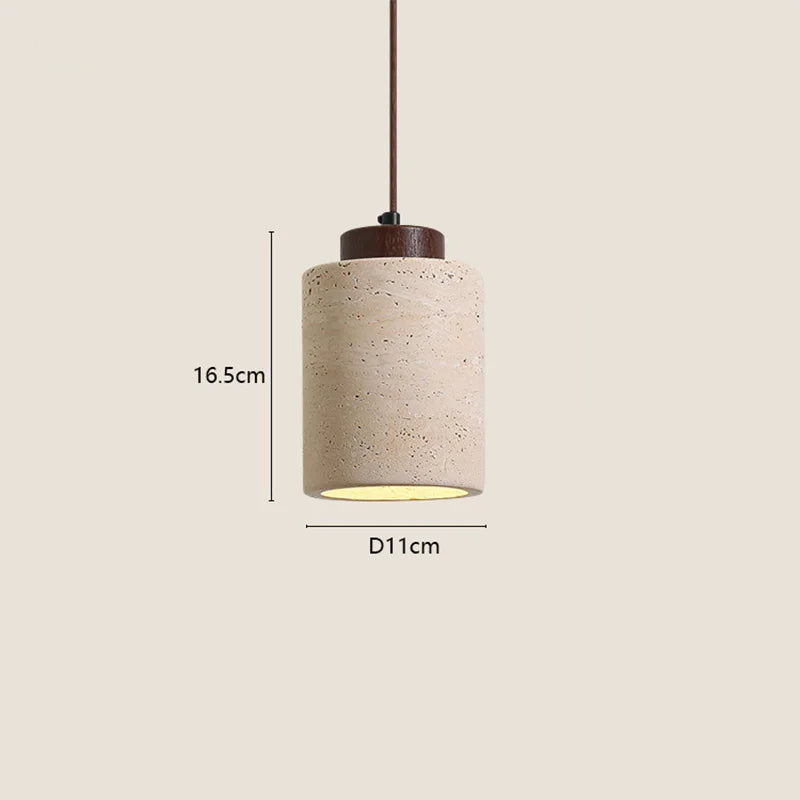 Travertine Pendant Light – Wabi-Sabi Design