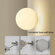 Globe Wall Light – White Glass & Concealed Base