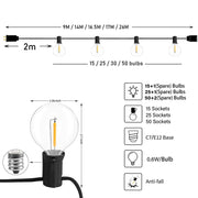 Outdoor Festoon Lights – G40 Globe Bulbs