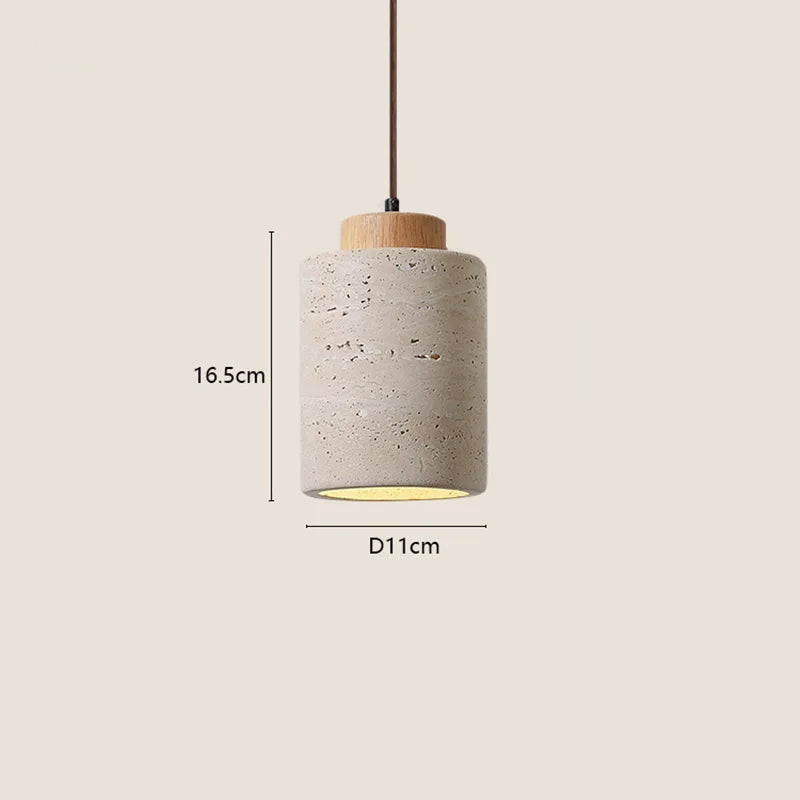 Travertine Pendant Light – Wabi-Sabi Design