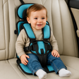 Portable Child Travel Seat, Foldable Lightweight Compact Design with Adjustable Harness, Removable Fabric, 2 Sizes and 8 Colours for Family Travel