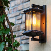 Outdoor Wall Lantern – Ribbed Glass