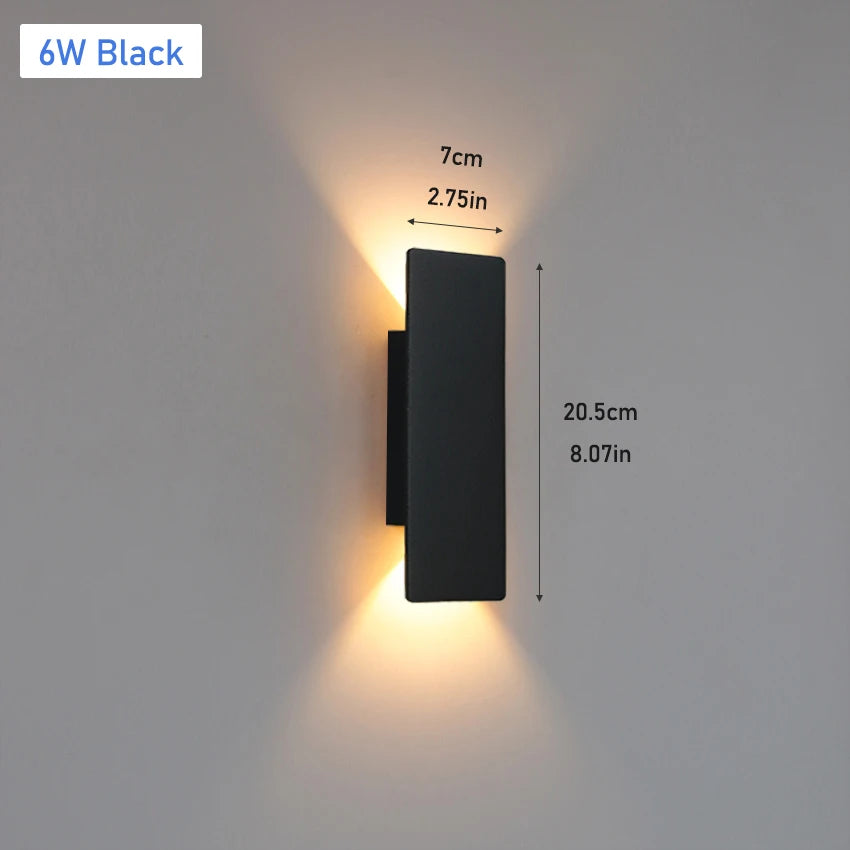 Outdoor Up Down LED Wall Light – Black or White