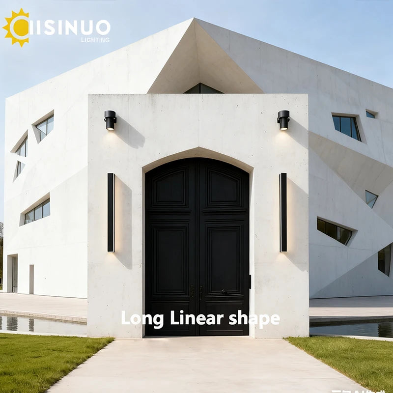 Modern Outdoor Wall Light – Long Linear LED Design