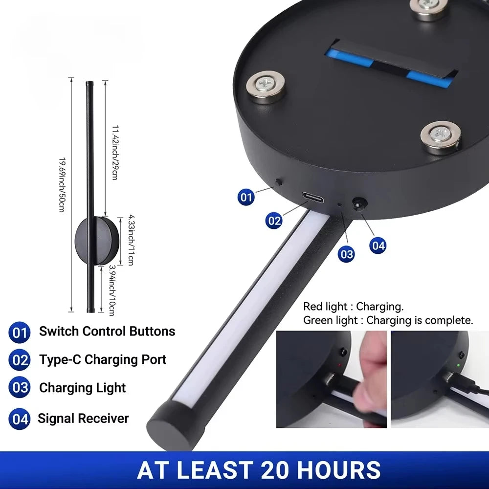 Rechargeable Wall Light – Magnetic Mount – 50cm