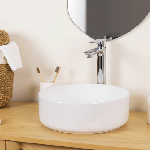 Chrome tall basin mixer tap